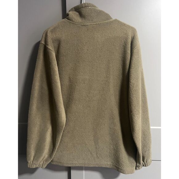 Australia Full Zip Collar Neck Fleece Jacket Embroidered Patch Brown Size Medium - Picture 3 of 5